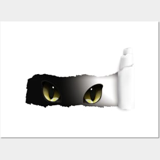 Cat Peeking You Posters and Art